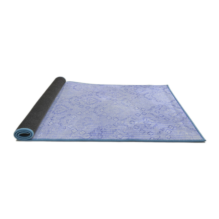 Sideview of Abstract Blue Contemporary Rug, con2003blu