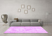 Machine Washable Abstract Purple Contemporary Area Rugs in a Living Room, wshcon2003pur