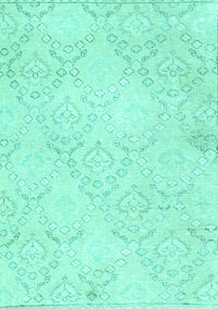 Abstract Turquoise Contemporary Rug, con2003turq