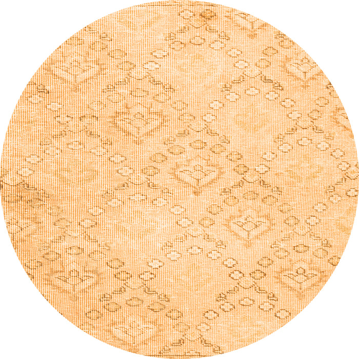 Square Abstract Orange Contemporary Rug, con2003org