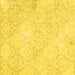 Square Abstract Yellow Contemporary Rug, con2003yw