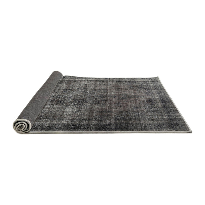 Thickness of Contemporary Charcoal Gray Modern Rug, con2004