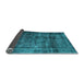 Sideview of Abstract Light Blue Contemporary Rug, con2004lblu