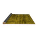 Sideview of Abstract Yellow Contemporary Rug, con2004yw