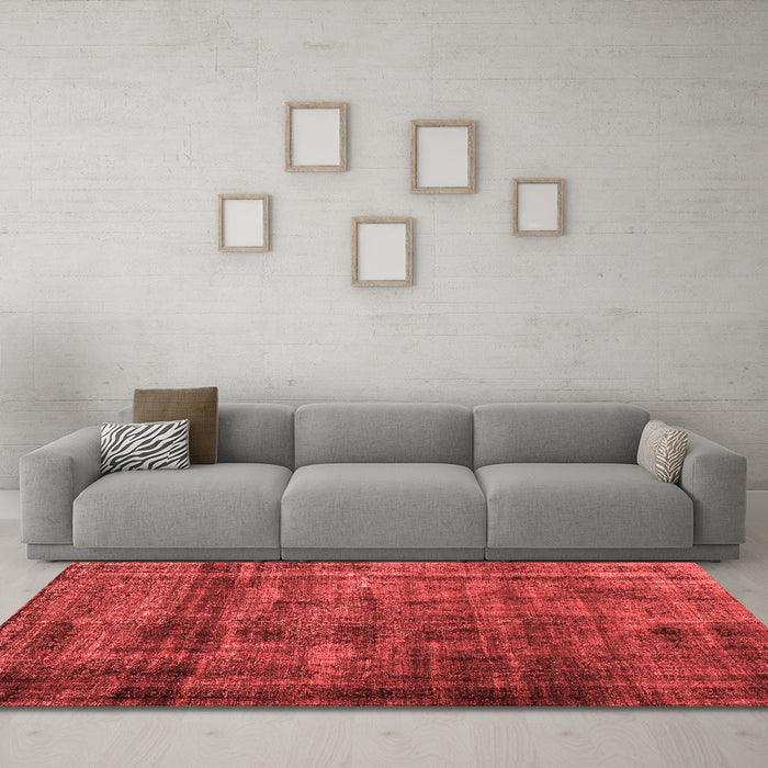 Contemporary Red Washable Rugs
