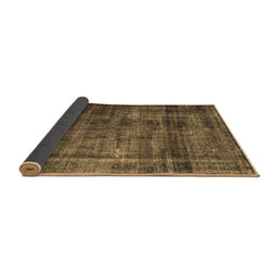 Sideview of Abstract Brown Contemporary Rug, con2004brn