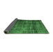 Sideview of Abstract Emerald Green Contemporary Rug, con2004emgrn