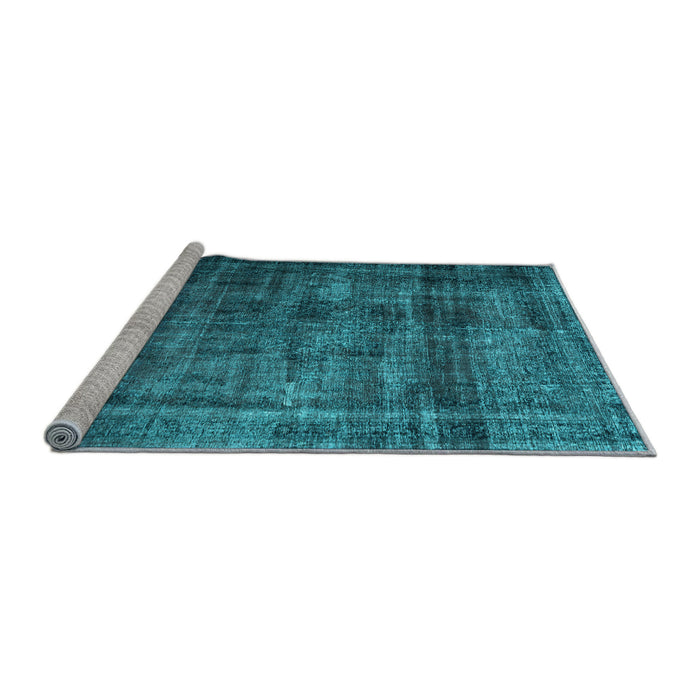 Sideview of Machine Washable Abstract Light Blue Contemporary Rug, wshcon2004lblu