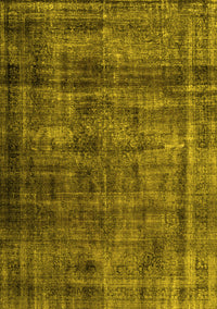 Abstract Yellow Contemporary Rug, con2004yw