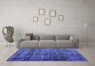 Machine Washable Abstract Blue Contemporary Rug in a Living Room, wshcon2004blu