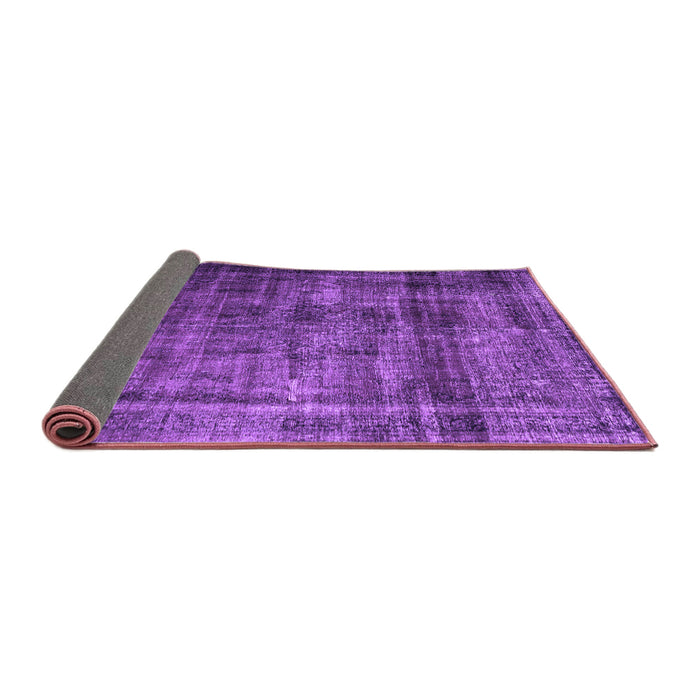 Sideview of Abstract Purple Contemporary Rug, con2004pur