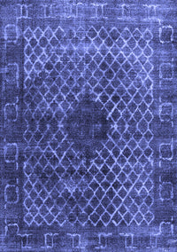 Abstract Blue Contemporary Rug, con2005blu