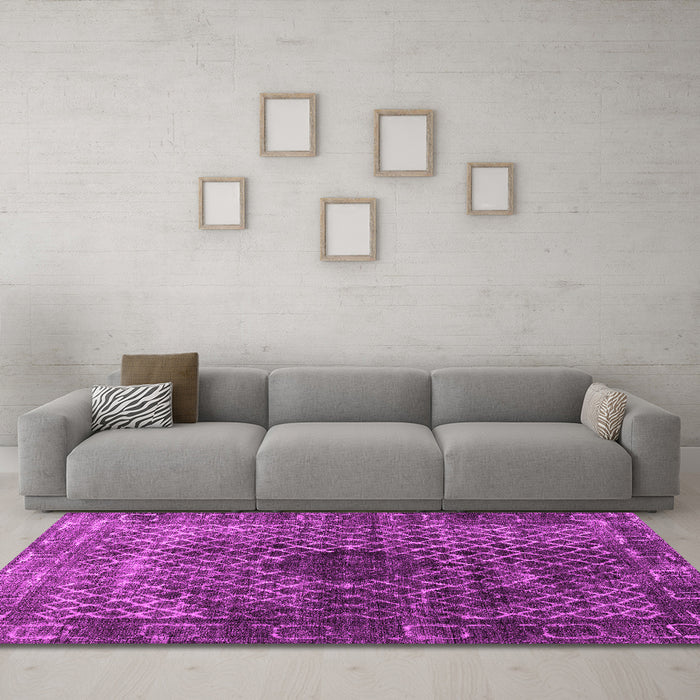 Machine Washable Abstract Pink Contemporary Rug in a Living Room, wshcon2005pnk