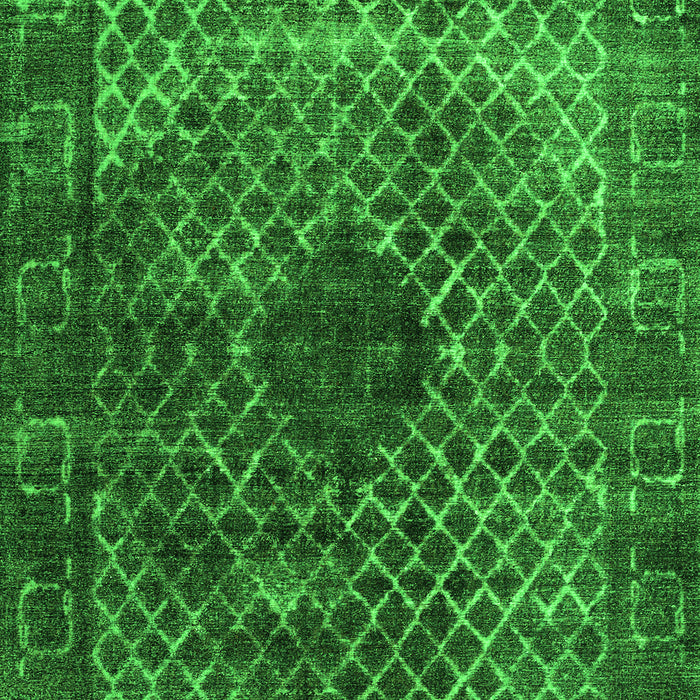 Serging Thickness of Machine Washable Abstract Green Contemporary Area Rugs, wshcon2005grn