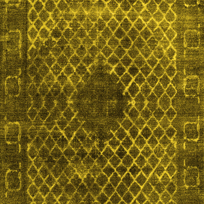 Machine Washable Abstract Yellow Contemporary Rug, wshcon2005yw
