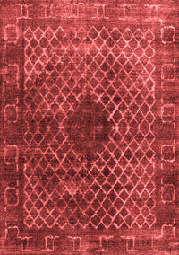 Abstract Red Contemporary Rug, con2005red