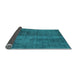 Sideview of Abstract Light Blue Contemporary Rug, con2006lblu