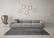 Machine Washable Abstract Gray Contemporary Rug in a Living Room,, wshcon2006gry