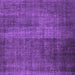 Square Machine Washable Abstract Purple Contemporary Area Rugs, wshcon2006pur