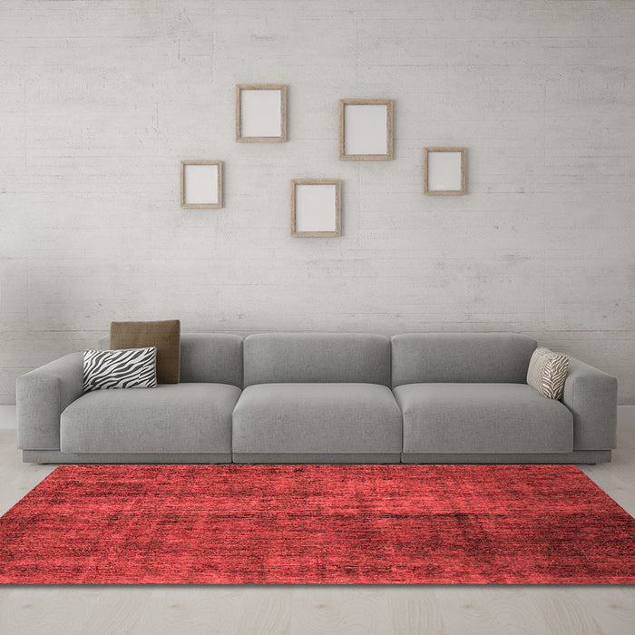 Contemporary Red Washable Rugs