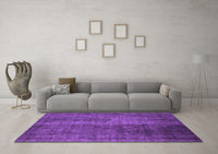 Machine Washable Abstract Purple Contemporary Rug, wshcon2006pur