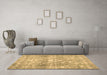 Machine Washable Abstract Brown Contemporary Rug in a Living Room,, wshcon2007brn