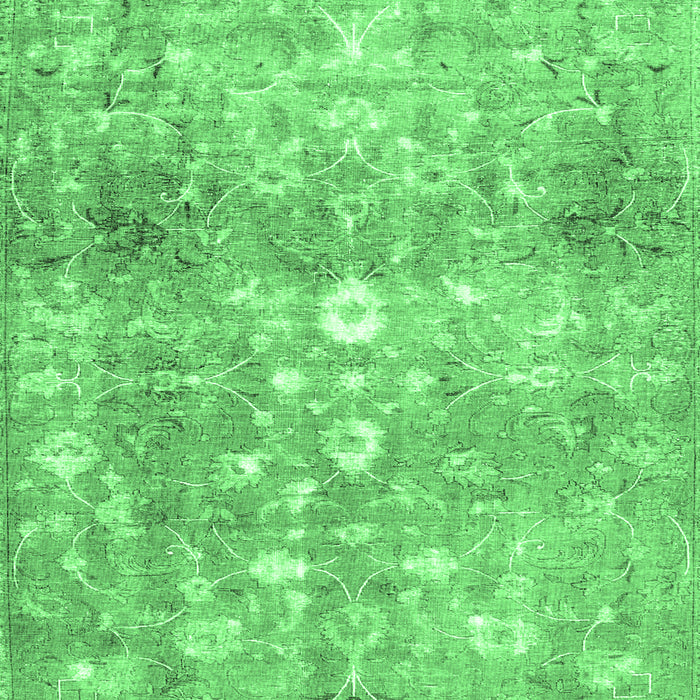 Machine Washable Abstract Emerald Green Contemporary Area Rugs, wshcon2007emgrn