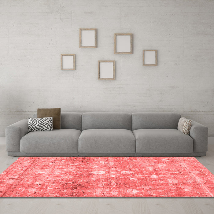 Contemporary Red Washable Rugs