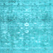 Square Machine Washable Abstract Light Blue Contemporary Rug, wshcon2007lblu