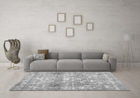 Machine Washable Abstract Gray Contemporary Rug, wshcon2007gry