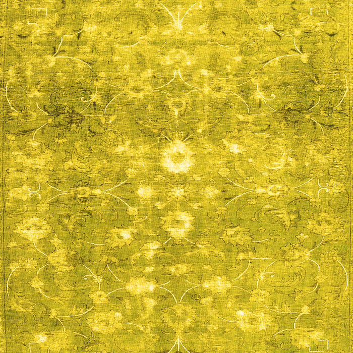 Machine Washable Abstract Yellow Contemporary Rug, wshcon2007yw