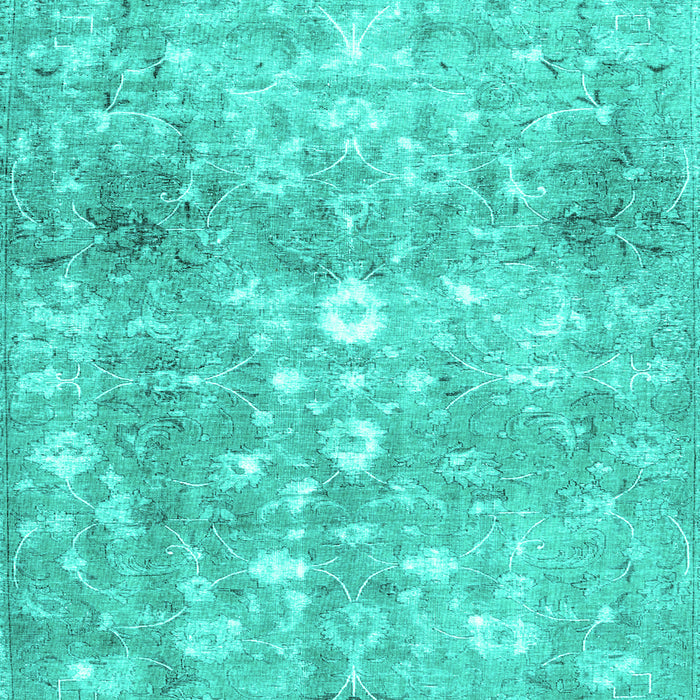 Abstract Turquoise Contemporary Rug, con2007turq