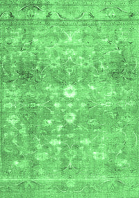 Abstract Emerald Green Contemporary Rug, con2007emgrn