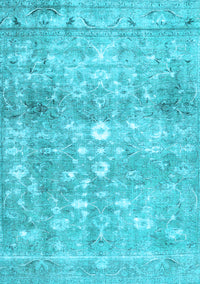 Abstract Light Blue Contemporary Rug, con2007lblu