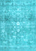 Abstract Light Blue Contemporary Rug, con2007lblu