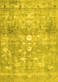 Abstract Yellow Contemporary Rug, con2007yw