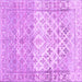 Square Abstract Purple Contemporary Rug, con2008pur