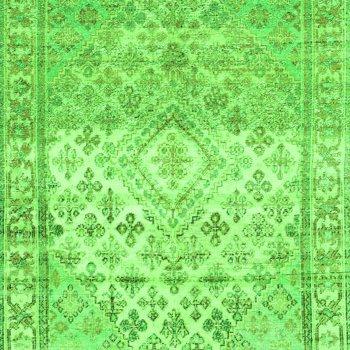 Serging Thickness of Machine Washable Abstract Green Contemporary Area Rugs, wshcon2008grn