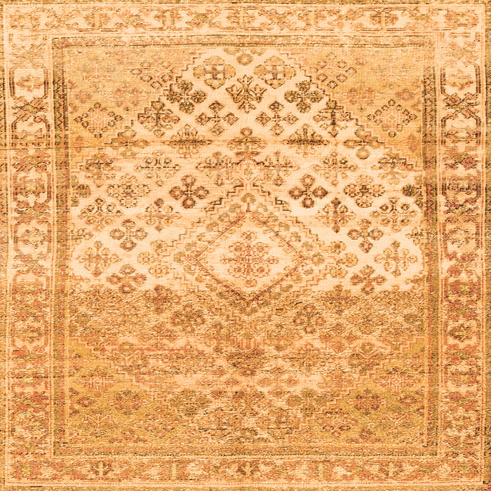 Round Machine Washable Abstract Orange Contemporary Area Rugs, wshcon2008org