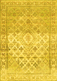 Abstract Yellow Contemporary Rug, con2008yw