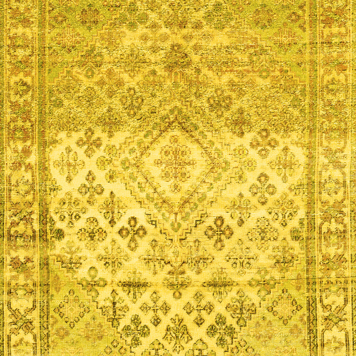 Abstract Yellow Contemporary Rug, con2008yw
