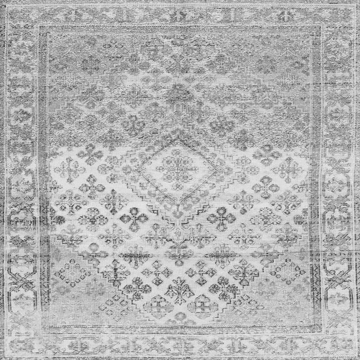 Round Machine Washable Abstract Gray Contemporary Rug, wshcon2008gry