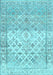 Machine Washable Abstract Light Blue Contemporary Rug, wshcon2008lblu