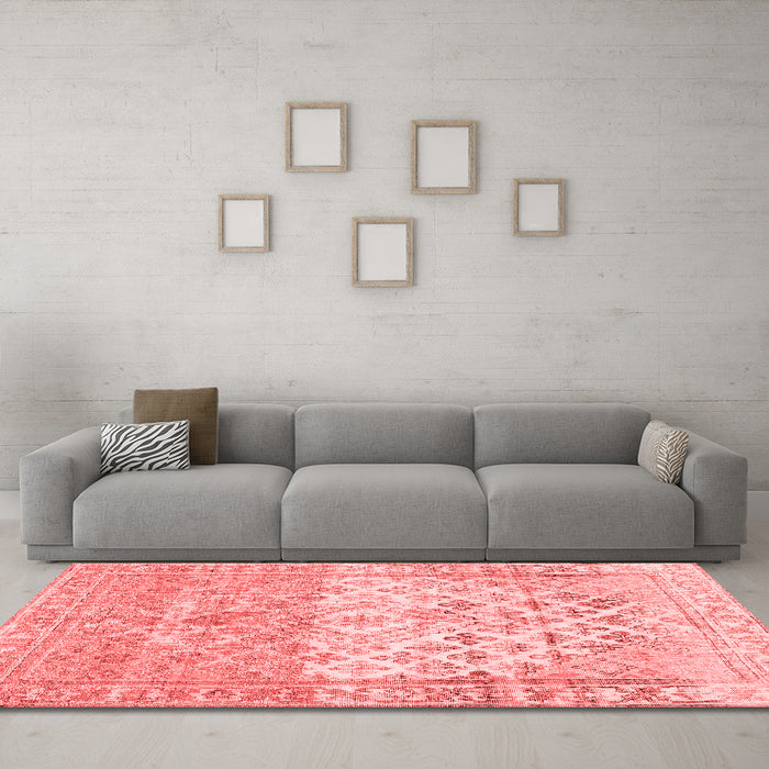 Contemporary Red Washable Rugs
