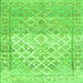 Serging Thickness of Abstract Green Contemporary Rug, con2008grn