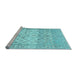 Sideview of Machine Washable Abstract Light Blue Contemporary Rug, wshcon2008lblu