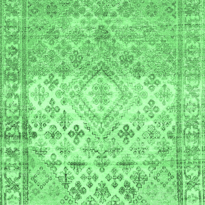 Machine Washable Abstract Emerald Green Contemporary Area Rugs, wshcon2008emgrn