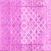 Square Abstract Pink Contemporary Rug, con2008pnk