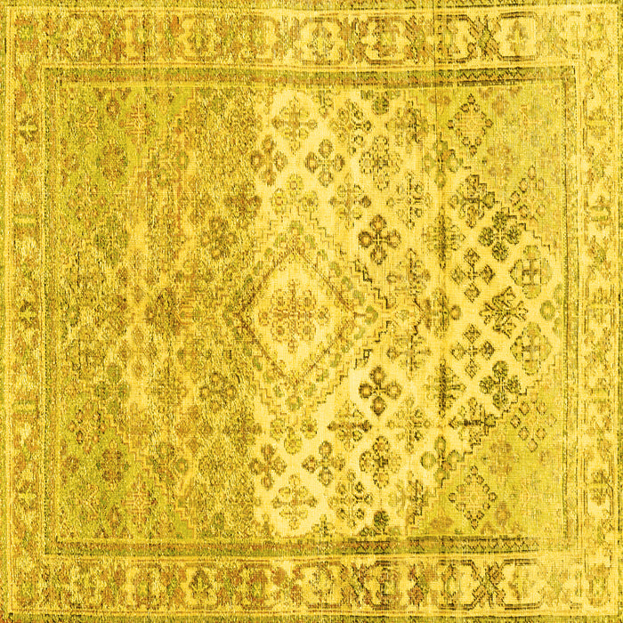 Square Abstract Yellow Contemporary Rug, con2008yw