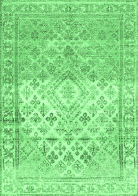 Abstract Emerald Green Contemporary Rug, con2008emgrn